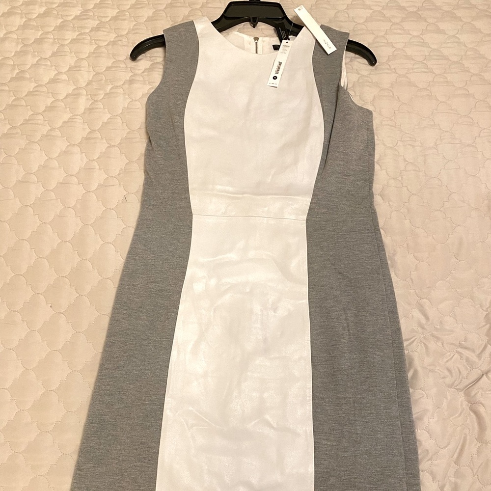 Aqua Leather Combo dress
